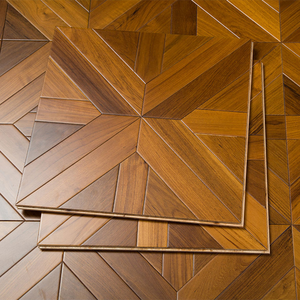 Parquet en bois d'ingénierie artistique AVANTIMORA, teck multicouche brillant, qualité AB, 15 mm, avec rainures et languettes, pour usage résidentiel, certifié E0 E1 CE - Product Image 2