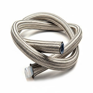 Manguera trenzada de PTFE SAE100 R14 Alambre de acero inoxidable de presión de alta temperatura 304 AN8 Flexible enrollado para Swagelok - Product Image 1