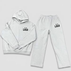 Ensemble sweat à capuche et pantalon de survêtement pour homme, personnalisé, en molleton de coton épais de haute qualité, style streetwear Y2K, avec logo brodé, vente en gros - Product Image 2