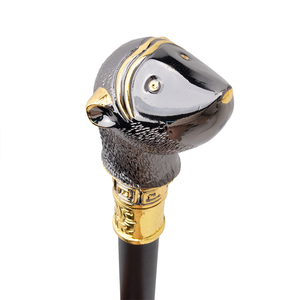 Canne <span class=keywords><strong>de</strong></span> <span class=keywords><strong>marche</strong></span> élégante en métal <span class=keywords><strong>noir</strong></span> et or, style britannique, design créatif et luxueux, pour jeunes. - Product Image 3