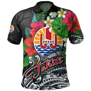 Polos personnalisés pour hommes grande taille avec <span class=keywords><strong>drapeau</strong></span> tahitien, couleur avec motifs traditionnels, polo imprimé en 3D pour hommes - Product Image 6