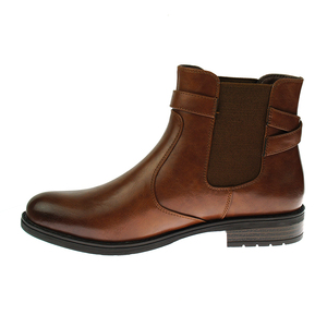 Vendita caldo del progettista di moda <span class=keywords><strong>casual</strong></span> brunitura marrone chelsea stivali piatti per le donne - Product Image 5