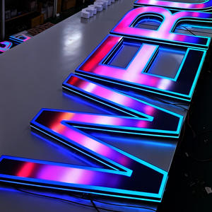Letras luminosas <span class=keywords><strong>LED</strong></span> 3D personalizadas, impermeables, con iluminación RGB, para decoración de tiendas y negocios. - Product Image 2