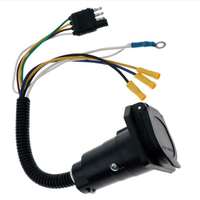 7-poliger Blade-Anhänger buchsen adapter an 4-Wege-Anhängerstecker 3-Wege-Stecker Kabelbaum stecker mit Montage halterung ssatz