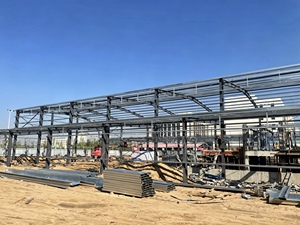 Estructura de Acero Ligero Prefabricada de Bajo Costo, Soldadura, Corte y Doblado para Sistemas de Construcción de Almacenes Prefabricados Ecológicos - Product Image 3