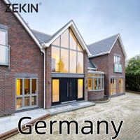 Ventana de Aluminio con Certificación CE de ZEKIN Alemania, Puerta de Entrada con Doble Vidrio Templado, Eficiente Energéticamente, Fija, Tipo Picture, Otras Ventanas