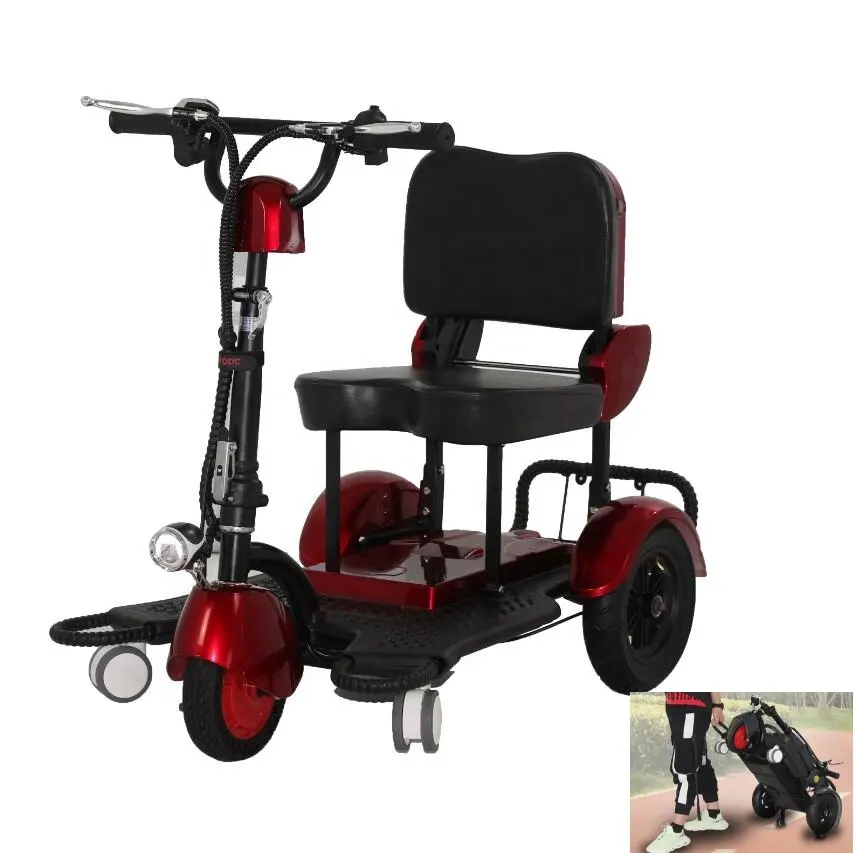 Scooter elétrico adulto, KSM-903, 25 km/h, dobrável, 3 rodas, bateria de lítio de 8 polegadas, para idosos, 3 rodas