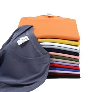 Hot Selling Heren T-Shirt Effen Kleur Multicolor 100% Katoenen T-Shirt Hago