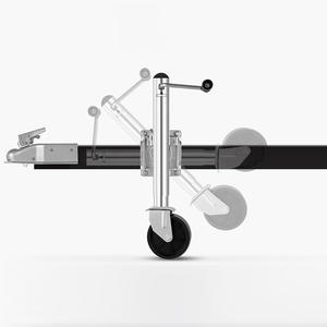 Подъемник для прицепа с двумя колесами, сверхмощный, грузоподъемность 2000 фунтов, поворотный подъемник для лодочного прицепа с вылетом 10 дюймов - Product Image 2