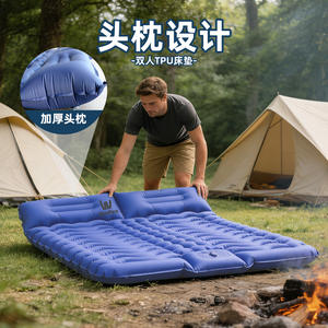 Matelas de camping gonflable rectangulaire DRCQD Green TPU, portable, pour usage extérieur, individuel, résistant à l'humidité - Product Image 2