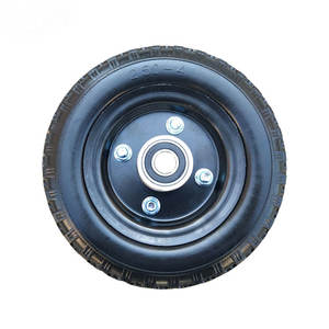 8 Zoll massiver PU-Schaum Flach freies Lenkrad 200mm flach frei 2, 50-4 PU-Schaum rad mit Sägezahn profil - Product Image 4