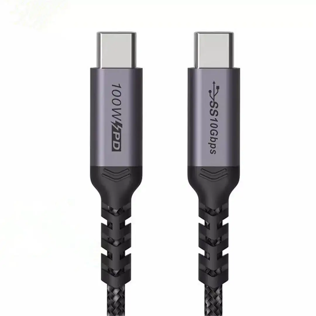 Pogo Hoge Kwaliteit Aluminium Nylon-Gevlochten Usb-kabel Usb3.1 100W 10Gbps Snelle Opladen Type C Usb Kabel voor Laptop Ce R