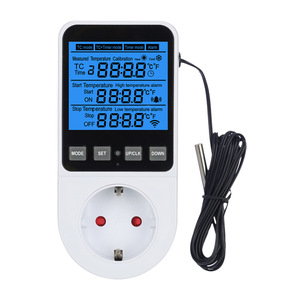 เครื่องควบคุมอุณหภูมิแบบดิจิตอลซิ่วหยวนพร้อมปลั๊ก Wi-Fi EU 220V 16A เทอร์โมสตัทแบบสมาร์ทซ็อกเก็ตสำหรับเครื่องใช้ในบ้าน - Product Image 1