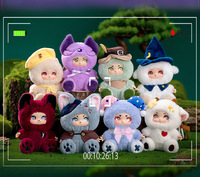 CHIQUE Figurines d'action en peluche avec visage en vinyle, jouets de collection, porte-clés en peluche, coton PP, figurines mignonnes d'anniversaire, boîte mystère individuelle