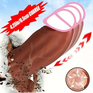 Gode Réaliste XXL Épais et Énorme de 9 Pouces pour Femmes Souple avec Télécommande Vibrante Chauffante Gland Joufflu et Gros Renflement - Product Image 2