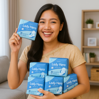 Serviettes hygiéniques biodégradables ultra-minces en coton avec ailettes, protection anti-fuites, super absorbantes, pour usage diurne, pour femmes, vente en gros