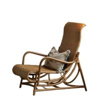 Chaise longue en rotin tressé d'Asie du Sud-Est, design rétro, origine Chine, pour balcon, maison d'hôtes, modèle individuel
