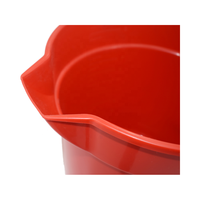 Hve-dty Bucket 10Qt panel merah untuk pembersih profesional/pembersih Janitorial
