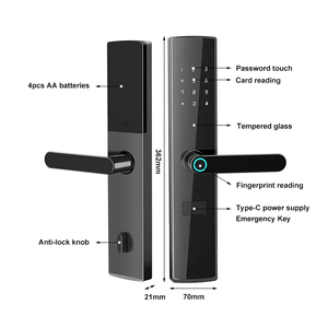 Giá tốt nhất 6068 Lỗ mộng ttlock tuya app điều khiển từ xa mật khẩu vân tay thẻ RFID thông minh Cửa Khóa cerradras inteligentes - Product Image 6