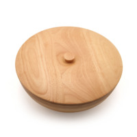 Bol à salade de fruits rond en bois personnalisé bol à pâte pour la maison grand bol à pot de farine fermentée à salade de fruits en bois