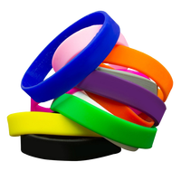HAPPY CADEAU Logo personnalisé et Bracelets en silicone de couleur Cadeau promotionnel Bracelet en caoutchouc vierge pour événement