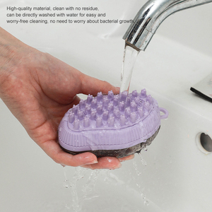 New Design Eco-Friendly Plastic & Silicone <b>Pet</b> Brush for Cats Dogs Multi-Functional Hair <b>Cleaning</b> <b>Bath</b> Grooming - Product Image 5