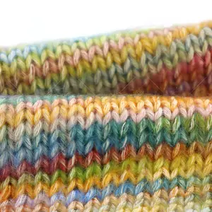 Yarn Craftsman 2.4NM/1 73%cotton 27% acrylic blended yarn 12 mixed color rainbow segment dyed yarn