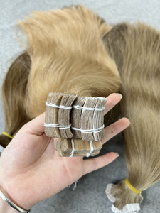 Extensiones de Cabello Humano Adhesivas Rubio Ceniza Remy Doble Trama Hechas a Máquina Extensiones de Cabello Virgen 100% Cabello Humano - Product Image 5