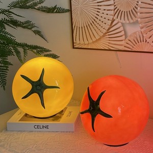 Lampe de bureau en forme de tomate, lumière LED, 220V, interrupteur AC, pour chambre à coucher, éclairage décoratif de chevet - Product Image 3