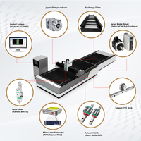 Machine de découpe laser à fibre CNC 3015 avec table d'échange pour la fabrication industrielle de métaux, découpe d'acier inoxydable et d'acier au carbone
