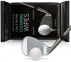 Lingettes de nettoyage et de polissage pour balles et clubs (lot de 20) - Accessoires de <span class=keywords><strong>golf</strong></span> pour hommes - Nettoyant puissant qui élimine la saleté et l'herbe - Product Image 1