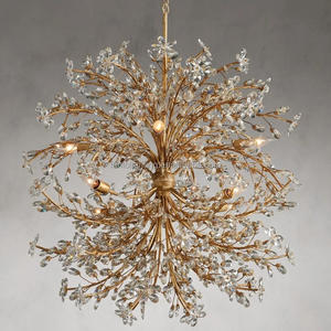 American Vintage Small Crown Chandelier Crystal Colgante Luz de techo para sala de estar y restaurante Accesorios de iluminación - Product Image 2