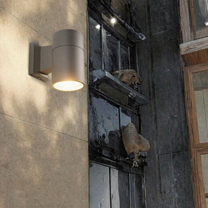 Lámpara de Pared Vintage de Estilo Americano, Carcasa de Aluminio en Gris, Negro y Blanco, LED, Exterior, Impermeable, E27 Europeo - Product Image 3