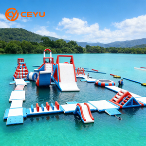 Parcours d'obstacles aquatiques flottants géants Ceyu, jeu gonflable géant, toboggan, équipement de <span class=keywords><strong>parc</strong></span> d'attractions, ensemble de jouets pour la mer <span class=keywords><strong>et</strong></span> le <span class=keywords><strong>lac</strong></span> - Product Image 1