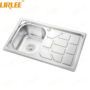 Armário Pia Comercial Pia De Cozinha Pia De Cozinha Estreita Aço Inoxidável Undermount Double Bowl Modern Design Square