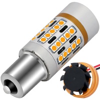 Ampoules LED de feux de signalisation et de feux arrière de voiture 100% Canbus avec ventilateur, sans hyperflash, format réduit, LED Ba15s 1156 3156 7440