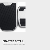 Set Penutup Pedal 2-Piece dari Aluminium Alloy dan Karet TPE dengan Lapisan Satin Anodised Anti-Slip untuk Trim Rem/Akselerator C-HR/IZOA.
