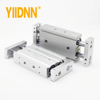 Cylindre pneumatique CXSJMC compact à double tige de piston avec palier coulissant