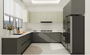 Meubles de cuisine modulaires mats de fabrication chinoise avec îlot, électroménager et accessoires, robinet de cuisine, charnières, plan de travail en marbre - Product Image 2