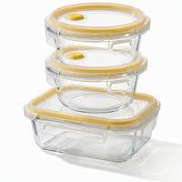Boîte à lunch en verre à double compartiment, transparente en PP, isotherme, pour garder les aliments frais, compatible micro-ondes, résistante aux hautes températures, sans BPA, anti-fuite