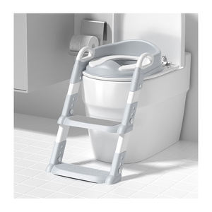 Commercio all'ingrosso bambino <span class=keywords><strong>vasino</strong></span> sedile di plastica portatile per bambini Toilet Trainer con scala WC <span class=keywords><strong>vasino</strong></span> per bambini grigio pieghevole - Product Image 2