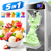 Congélateur vertical professionnel pour glaces dures, 48L/H, écran tactile, 5 programmes prédéfinis, machine à gelato pour studio de desserts