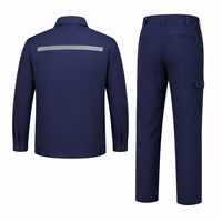 Ensemble uniforme de travail industriel personnalisé OEM 235GSM 65/35 en polycoton, veste et pantalon cargo pour l'entretien en usine