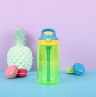 Bouteille d'eau de Sport pour enfants avec logo personnalisé pp5 sans Bpa 450ML bouteille de paille pour boire sans phtalate bouteille de citron tritan pour bébé
