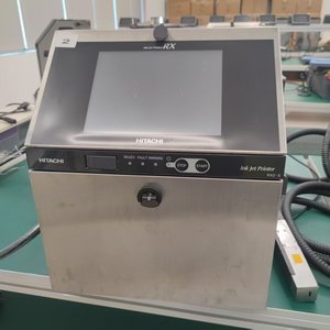 Imprimante jet d'encre continu (CIJ) Hitachi RX2 d'occasion, très demandée, machine de codage industrielle à encre noire pour l'impression de codes lots et codes-barres - Product Image 4
