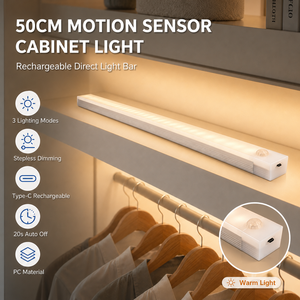 Under Cabinet <b>LED</b> <b>Light</b> 3000K Soft Warm White Touch Switch Surface Mounted Matte ABS Minimalist Design - Product Image 4