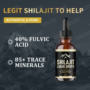 Fabriek Shilajit Drops Supplement Shilajit Hars Vloeibare Druppels 85 + Sporenmineralen Complex Ashwagandha Kurkuma Ginseng Volwassen - Product Image 3