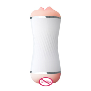 Dubbele kanaals realistische <span class=keywords><strong>vagina</strong></span> en mond stimulator voor volwassenen, zacht elastisch masturbatie cupje voor mannen - Product Image 5