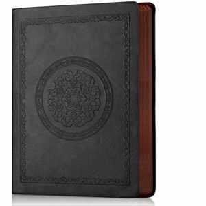Carnet d'adresses élégant et classique de haute qualité en cuir polyuréthane souple A5/A4, couverture souple, style spirale, 80 feuilles, pour usage promotionnel - Product Image 2