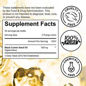 OEM/<span class=keywords><strong>ODM</strong></span> 100% 2% Thymoquinone (TQ), 면역 및 관절 지원을 위한 헤어 스킨 슈퍼 푸드를 가진 순수한 냉압 블랙 씨드 오일 - Product Image 6